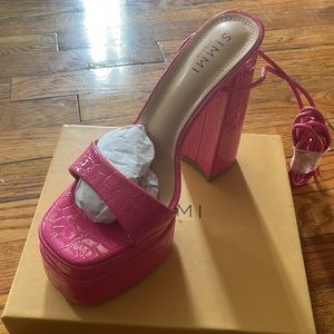 Simmi London thick platform heel.